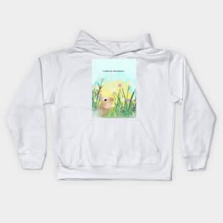 I embody abundance, bunnies, rabbits, motivation Kids Hoodie